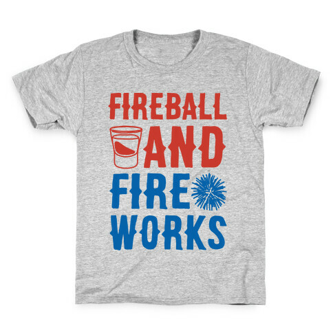 Fireball and Fire Works  Kids T-Shirt