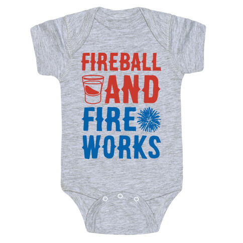Fireball and Fire Works  Baby One-Piece