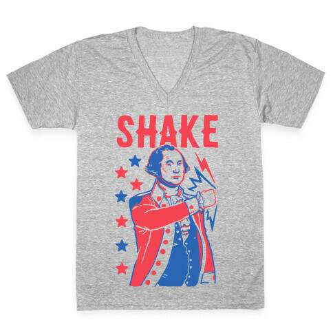 Shake & Bake: George Washington V-Neck Tee Shirt