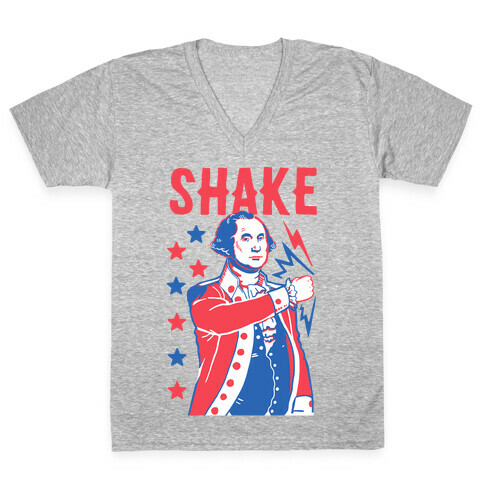 Shake & Bake: George Washington V-Neck Tee Shirt