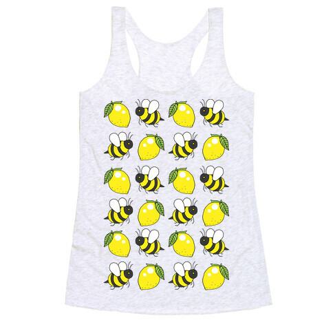 Lemon And Bee Racerback Tank Top