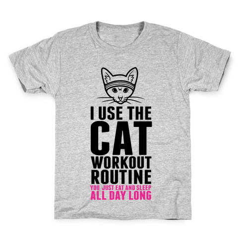 I Use the Cat Workout Routine Kids T-Shirt
