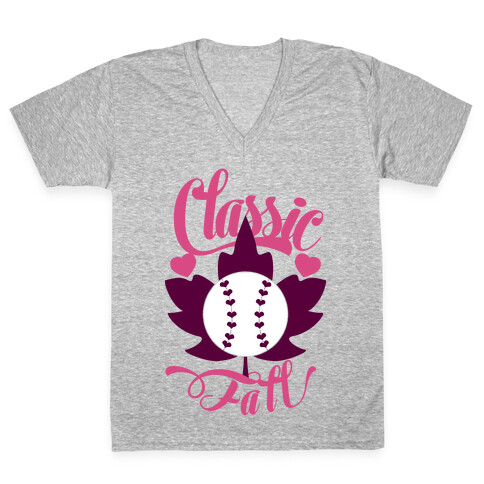 Classic Fall (Baseball World Series) V-Neck Tee Shirt