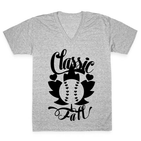 Classic Fall (Baseball World Series) V-Neck Tee Shirt