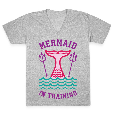 Mermaid In Training V-Neck Tee Shirt