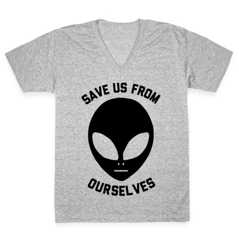 Save Us From Ourselves V-Neck Tee Shirt