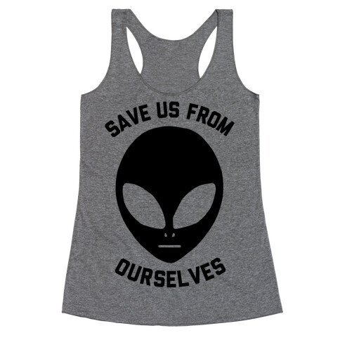 Save Us From Ourselves Racerback Tank Top