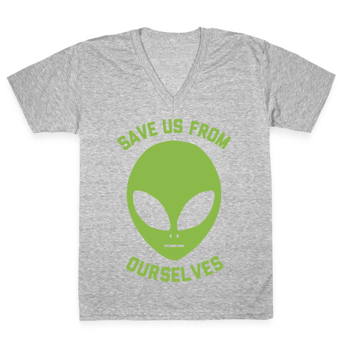 Save Us From Ourselves V-Neck Tee Shirt
