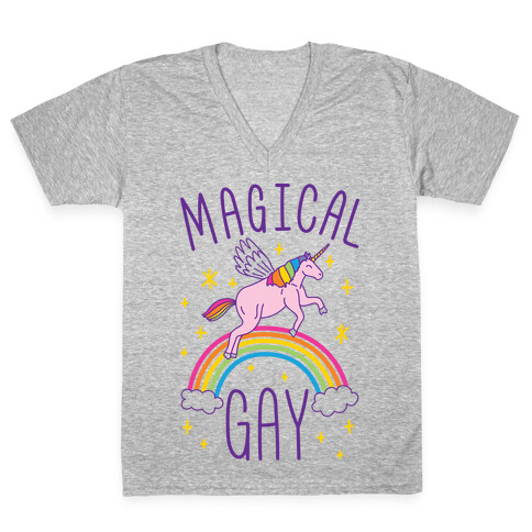 Magical Gay V-Neck Tee Shirt