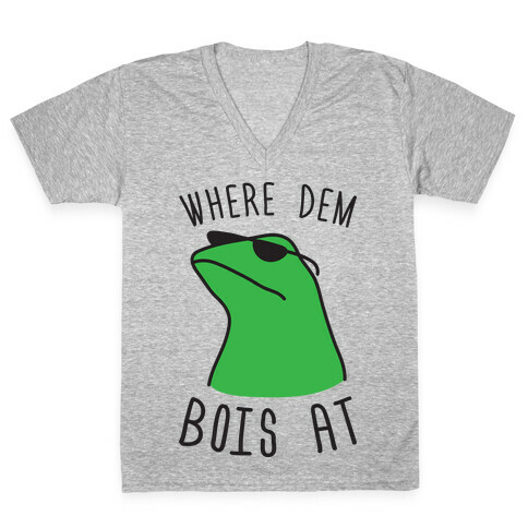 Where Dem Bois At V-Neck Tee Shirt