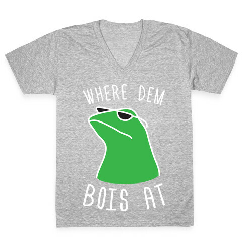 Where Dem Bois At V-Neck Tee Shirt