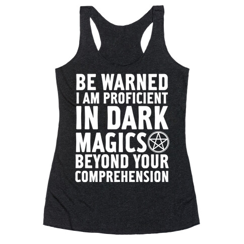 Be Warned Racerback Tank Top