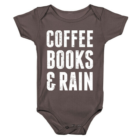 Coffee Books And Rain Baby One-Piece