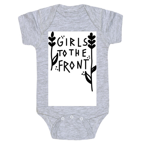 Girls To The Front Black Baby One-Piece