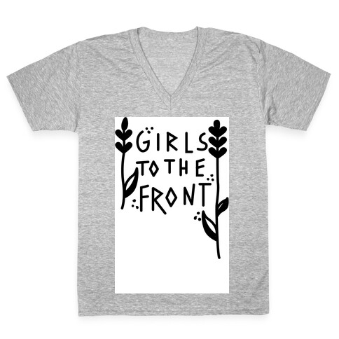 Girls To The Front Black V-Neck Tee Shirt