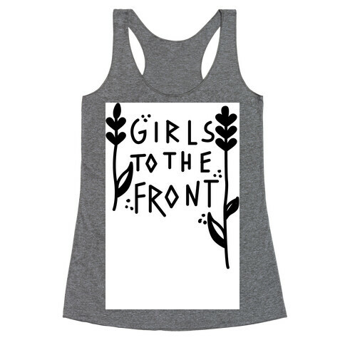 Girls To The Front Black Racerback Tank Top
