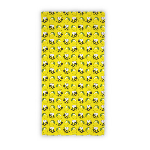 Lemon Bee Beach Towel