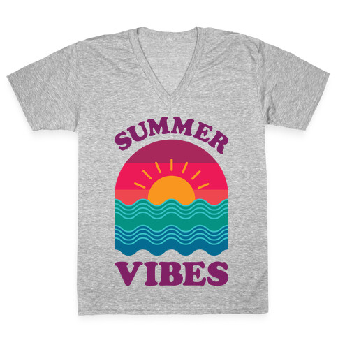 Summer Vibes V-Neck Tee Shirt