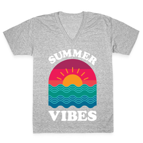 Summer Vibes V-Neck Tee Shirt