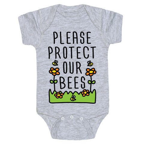Please Protect Our Bees Baby One-Piece