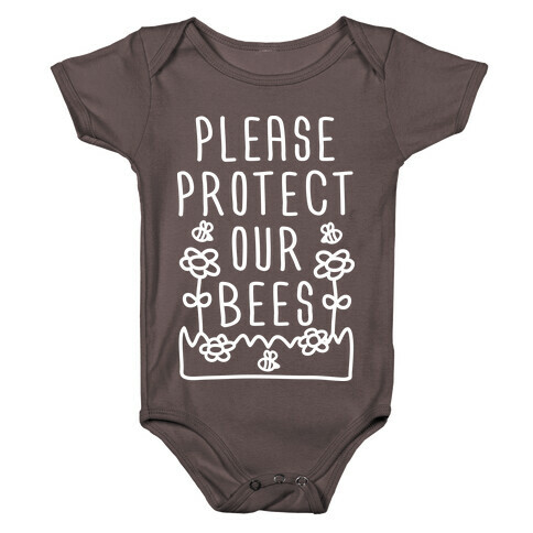 Please Protect Our Bees Baby One-Piece