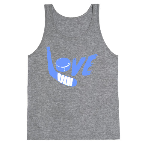 Love Hockey (Blue Letters)  Tank Top