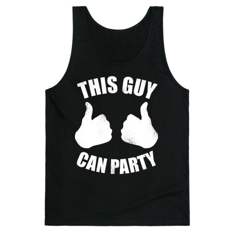 This Guy Can Party (White Ink) Tank Top