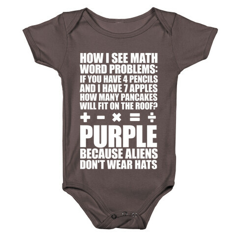 How I See Math Word Problems Baby One-Piece