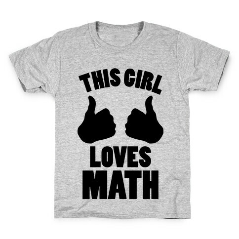 This Girl Loves Math Kids T-Shirt