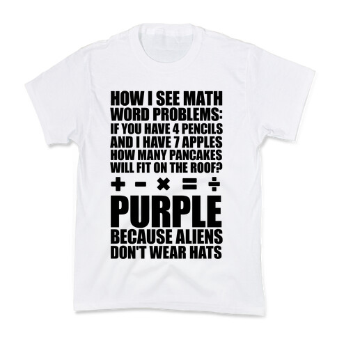 How I See Math Word Problems Kids T-Shirt