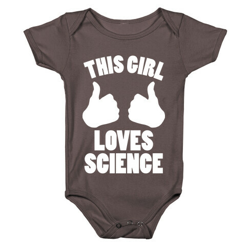 This Girl Loves Science (White Ink) Baby One-Piece