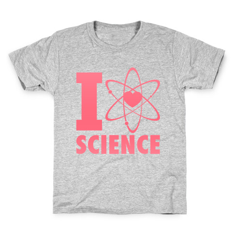 I Love Science (Atom Heart) Kids T-Shirt