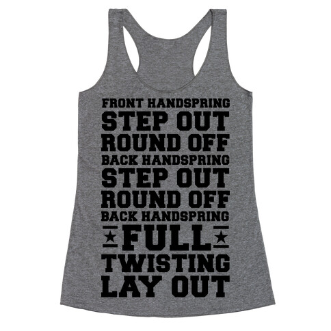 Front Handspring Step Out Racerback Tank Top