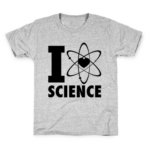 I Love Science (Atom Heart) Kids T-Shirt