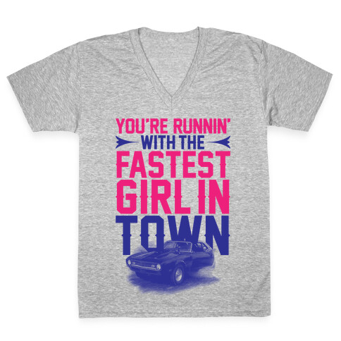 Fastest Girl In Town V-Neck Tee Shirt