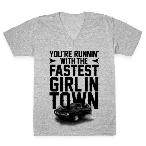 Fastest Girl In Town V-Neck Tee Shirt