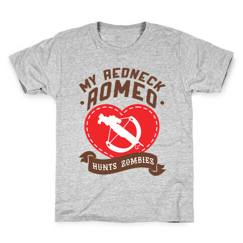 My Redneck Romeo Hunts Zombies Kids T-Shirt