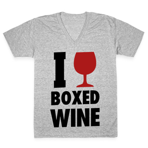 I Love Boxed Wine V-Neck Tee Shirt