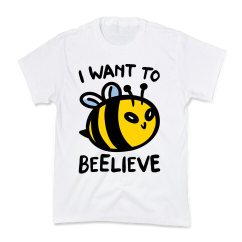 I Want To Beelieve parody Kids T-Shirt