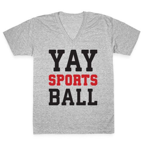 Yay Sports Ball V-Neck Tee Shirt