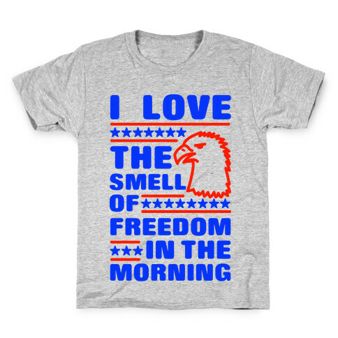 I Love The Smell Of Freedom Red and Blue Kids T-Shirt