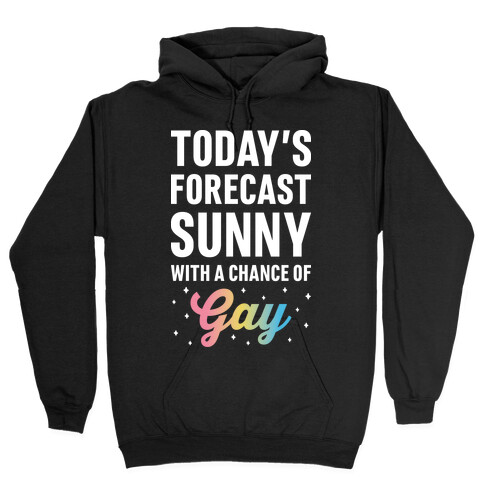 Today's Forecast, Sunny With A Chance of Gay Hooded Sweatshirt