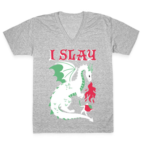 I SLAY (DRAGONS) V-Neck Tee Shirt