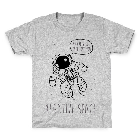 Negative Space Black Kids T-Shirt