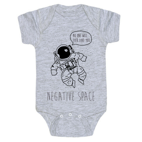 Negative Space Black Baby One-Piece