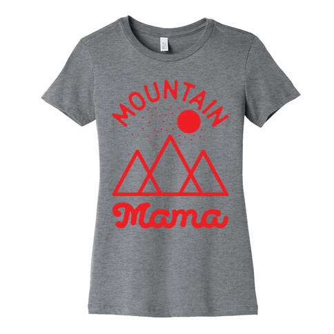 Mountain Mama Red Womens T-Shirt