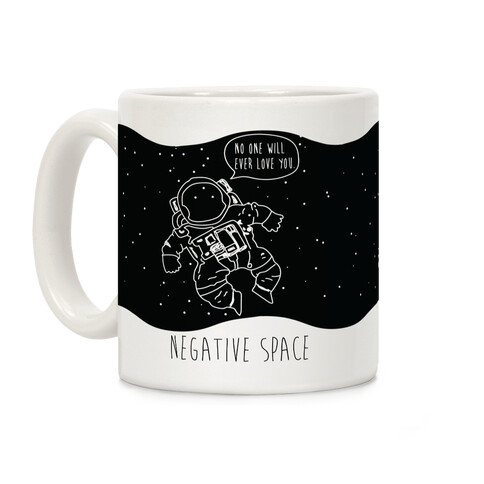 Negative Space Man Coffee Mug