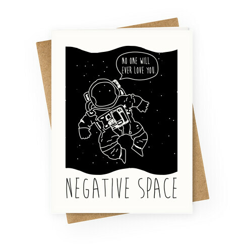 Negative Space 2 Greeting Card