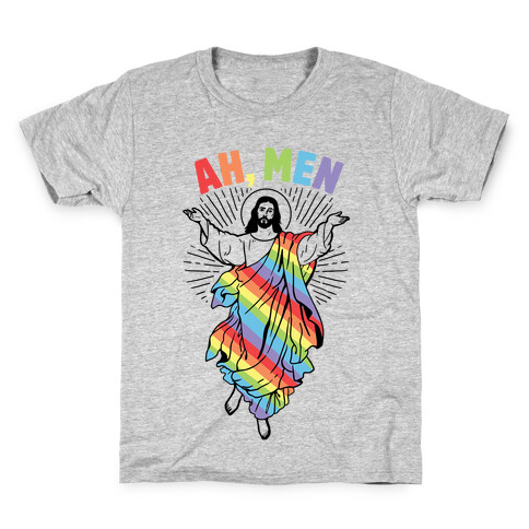 AH, Men Gay Jesus (CmYK) Kids T-Shirt