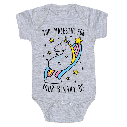 Too Majestic For Your Binary BS Baby One-Piece